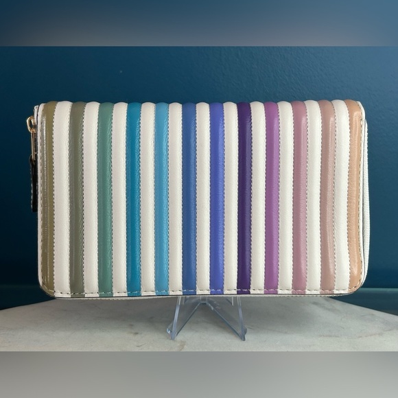 Coach Ombré Quilted Rainbow Medium Zip Around Wallet Chalk 91197 NWOT - Picture 10 of 17